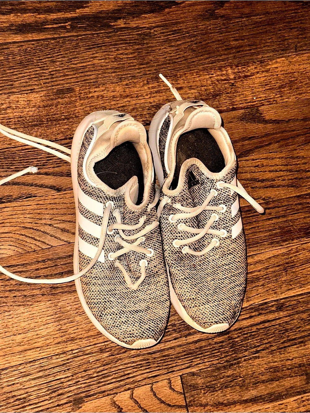 adidas Swift Run Gray & White Athletic Sneakers